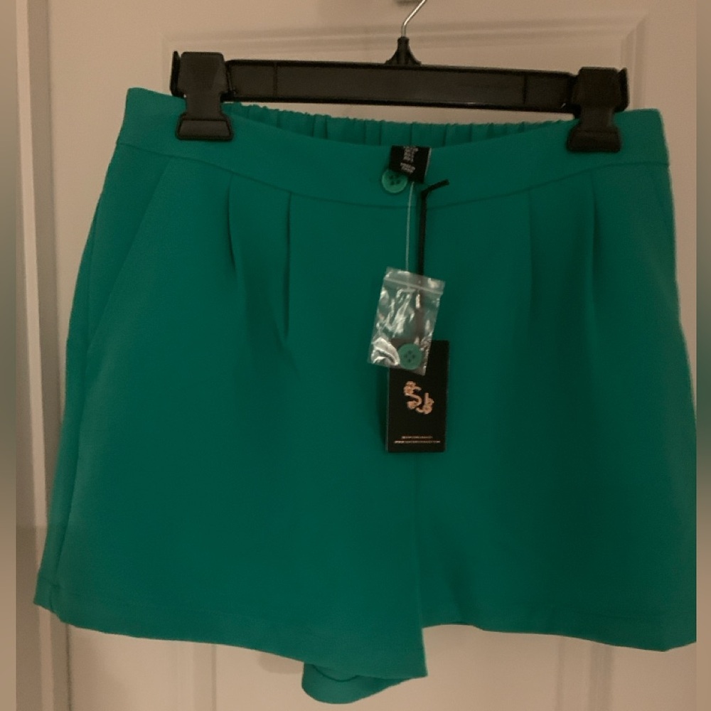 NWT Beautiful green Sincerely Jules Size Large shorts.